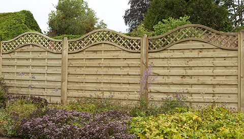 1.8m x 1.8m Pressure Treated Decorative Europa Prague Fence Panel - Pack of 3 (Home Delivery)