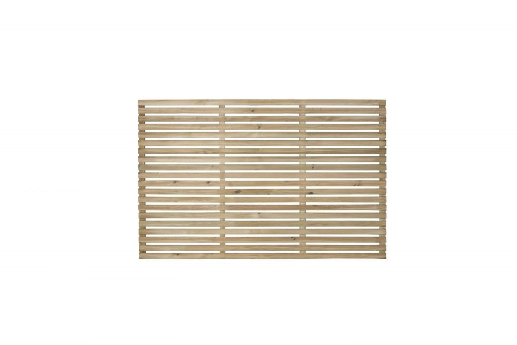 Forest VENH4PK3HD 1.8m x 1.2m Pressure Treated Contemporary Slatted Fence Panel - Pack of 3 (Home Delivery)