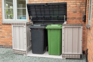 Extra Large Garden Storage Unit / Bin Store - 1200 litre grey (Home Delivery)