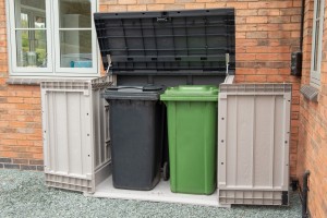 Extra Large Garden Storage Unit / Bin Store - 1200 litre grey (Home Delivery)