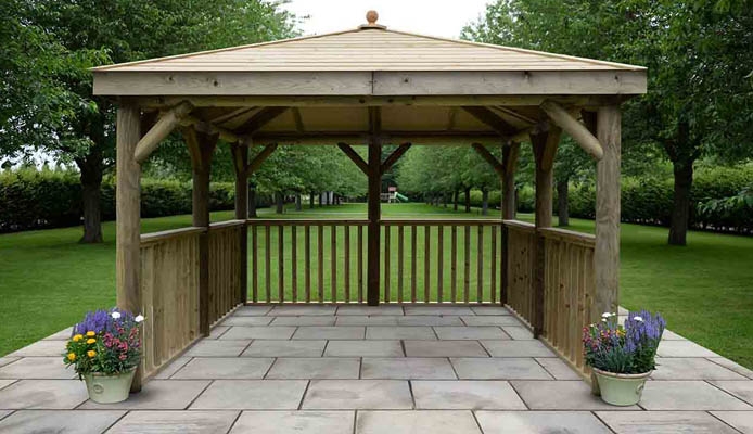 Square gazebo without a base from Forest garden