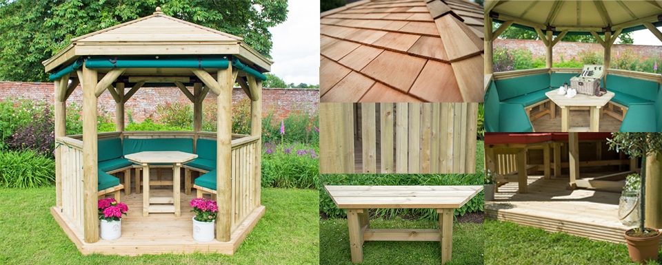 Timber gazebo that's hand built in the UK