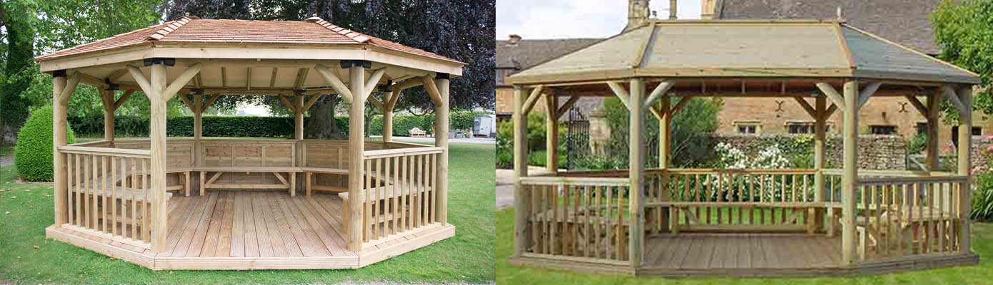 Premium gazebos that are perfect for garden parties or wedding venues. 