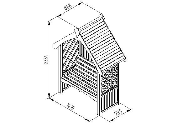 Sienna arbour measurements