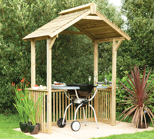 Garden and barbecue shelter