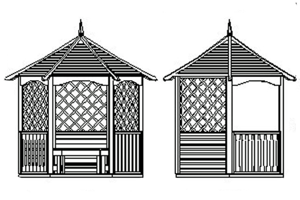 Diagram of Burford gazebo