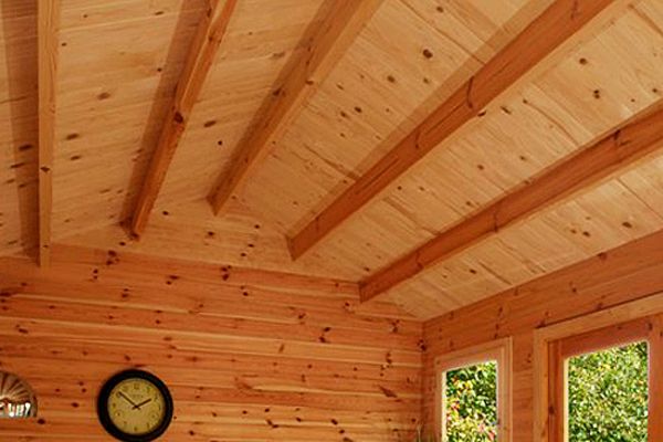 Log cabin purlins