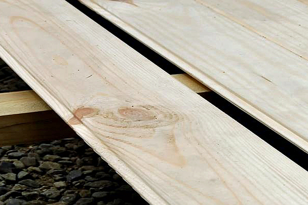 Log cabin floorboards