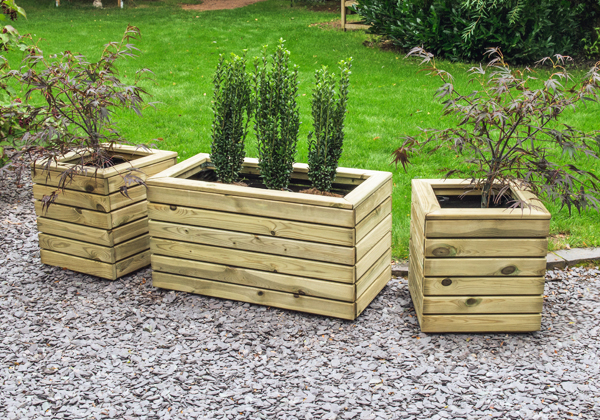 Double and square Linear planters