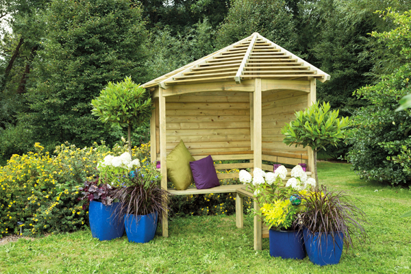 Venetian arbour on lawn