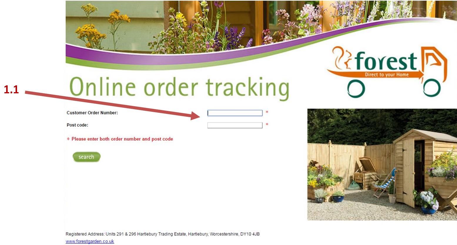 Booking your Wonkee Donkee Forest Garden delivery