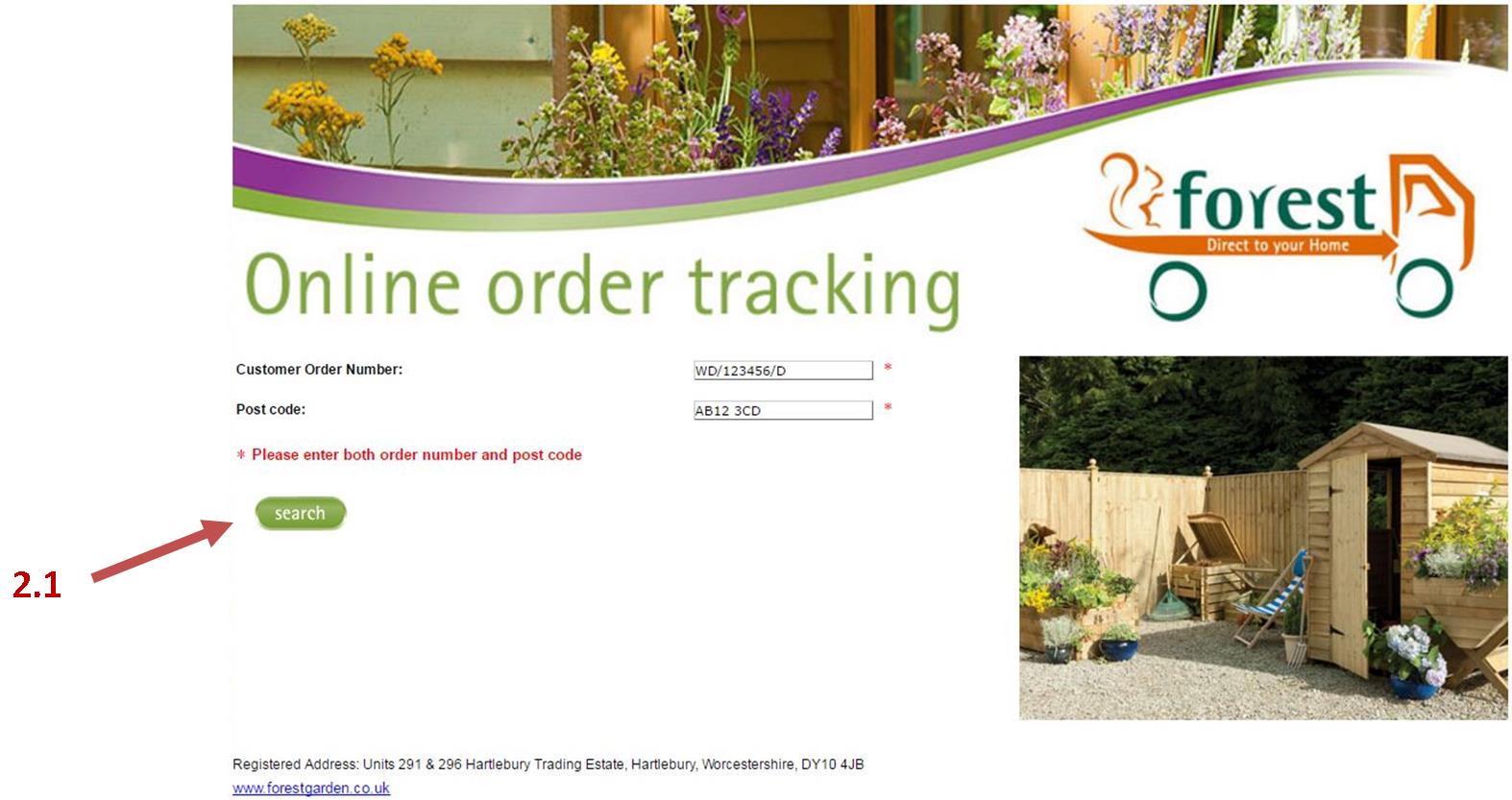 Booking your Wonkee Donkee Forest Garden delivery