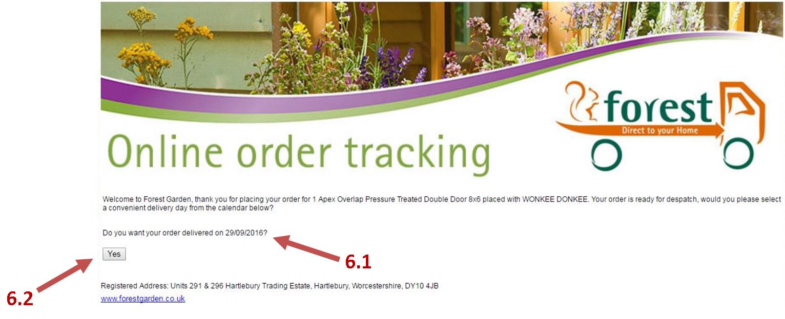 Booking your Wonkee Donkee Forest Garden delivery