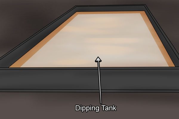 Dip treatment tank