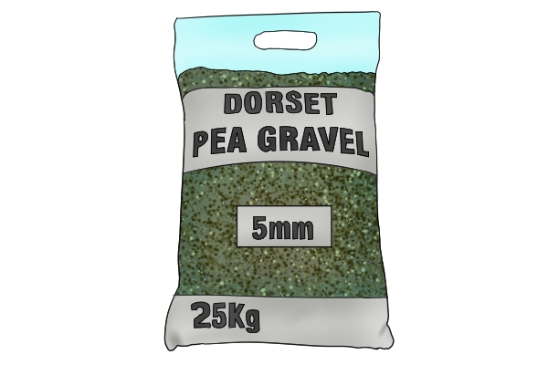 Sack of pea gravel