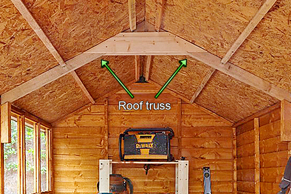Shed roof truss