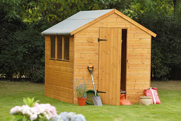 Shiplap shed in garden