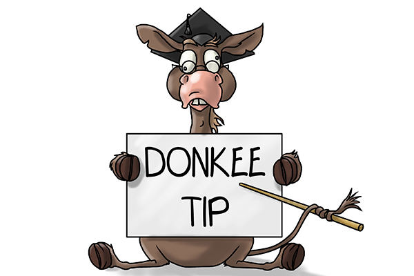 Donkee tip - don't add too much water to concrete mix