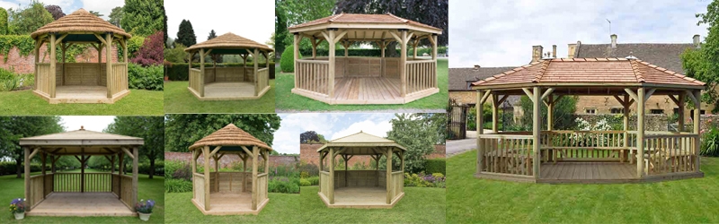 Gazebos built in the UK to order made from British timber 